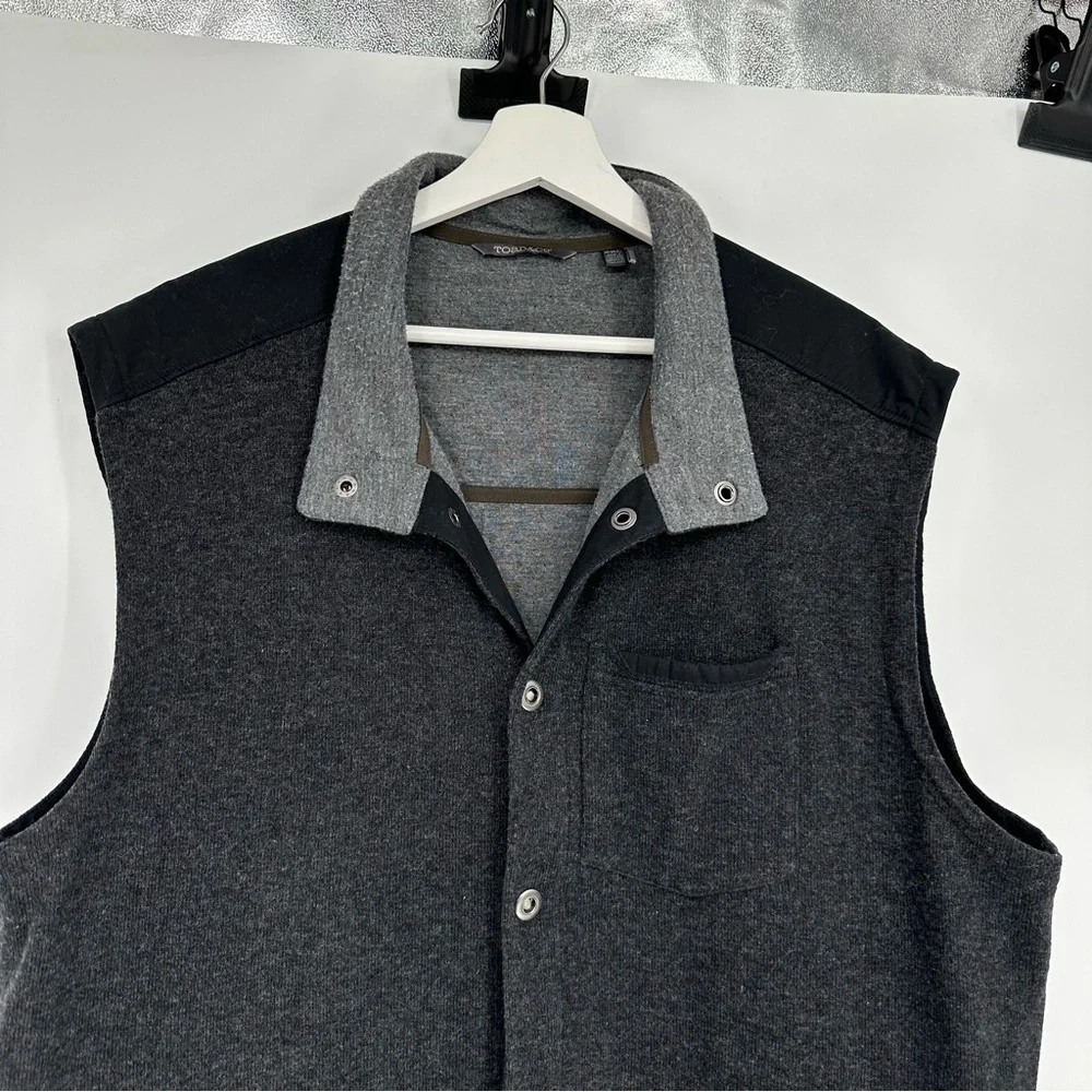 Toad & Co Dark Gray Wool Blend Vest Sz XXL Mens